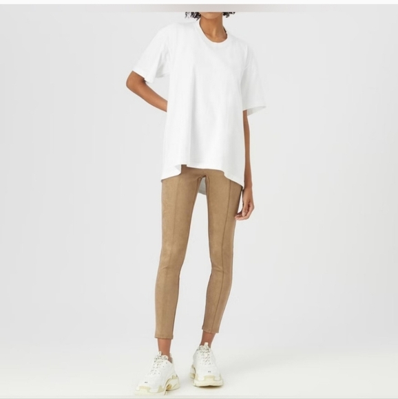 Spanx Faux Suede Leggings in Camel Size L - LIKE NEW - Picture 2 of 9